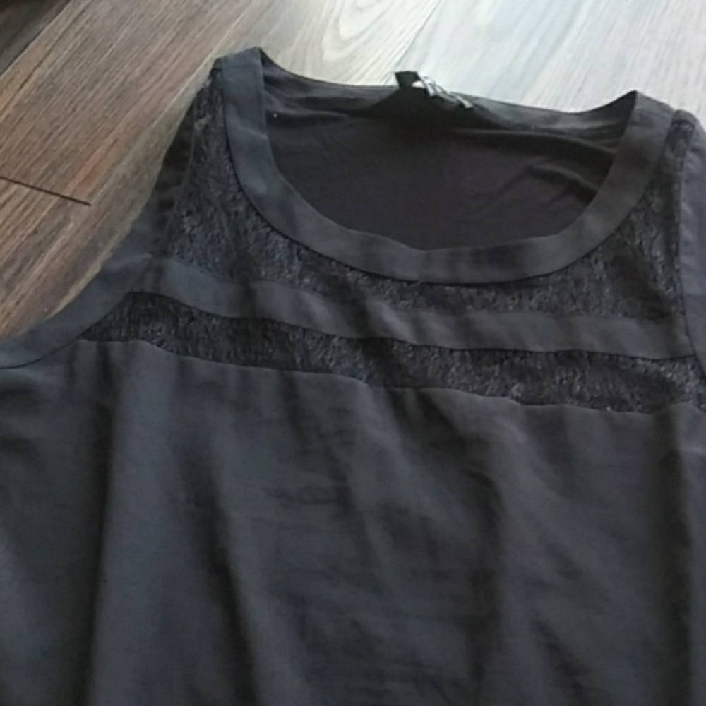 Sleek black blouse